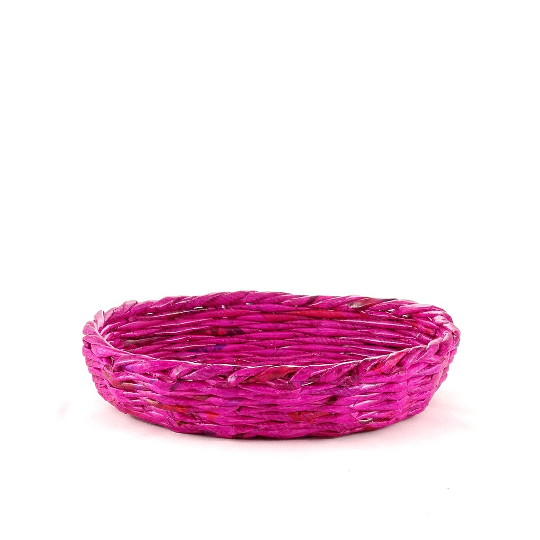 Handmade Vidya Oval Basket - Large (Purple)