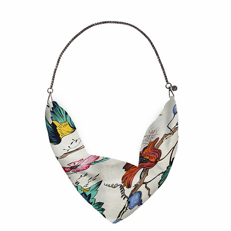 Totes scarf with print of Vine blossoms and Floral geometry - 2 in 1 design 