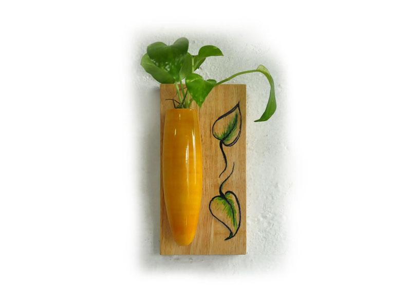 Wall Hanging Plant Holder (Yellow)