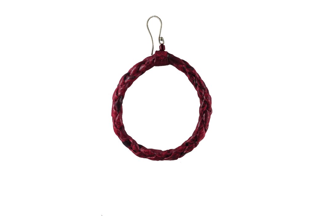 Stylish Weaved Earrings - Medium (Red)