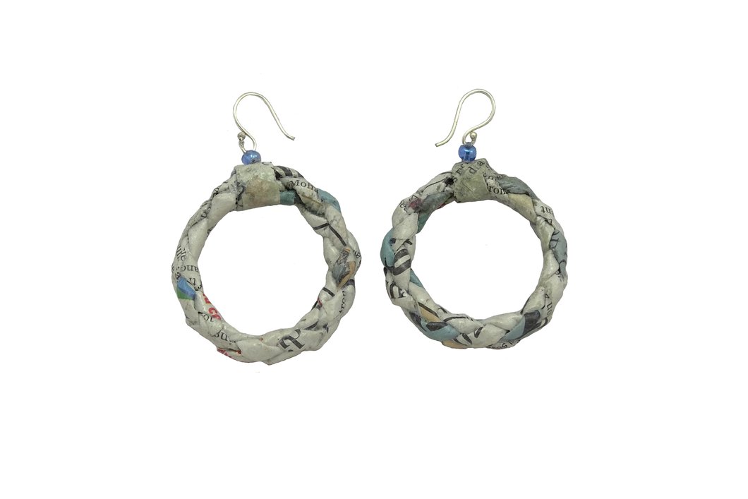 Handcrafted Weaved Earrings - Small (Natural)