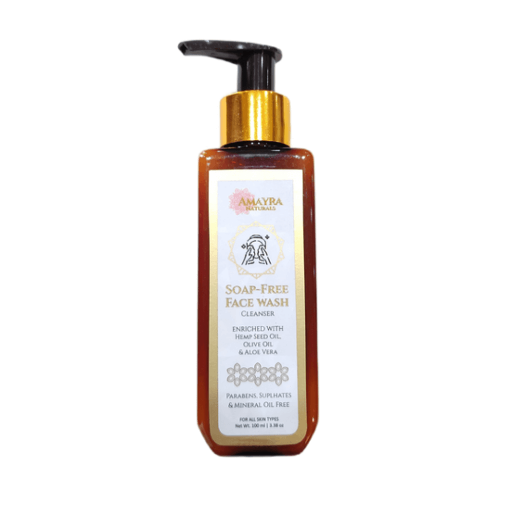 Amayra Naturals Soap-Free | Hemp & Aloe Face Wash Cleanser – 100ml