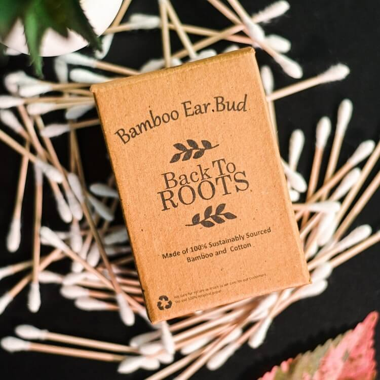 Bamboo Cotton Earbuds | 100 bamboo sticks & 200 cotton swabs | Soft & Gentle Earbuds