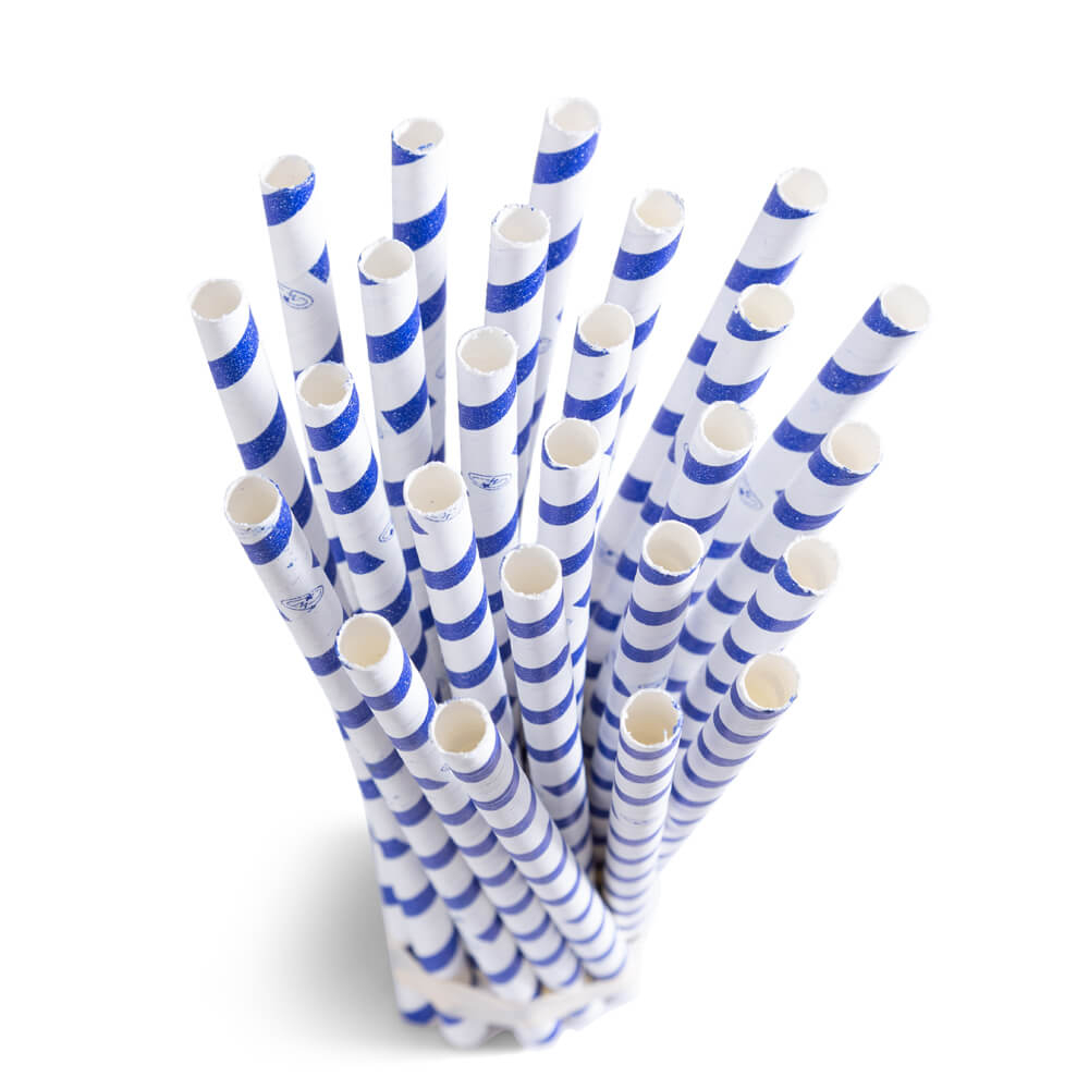 Eco-friendly Paper straws coloured : 8mm (Pack of 50)