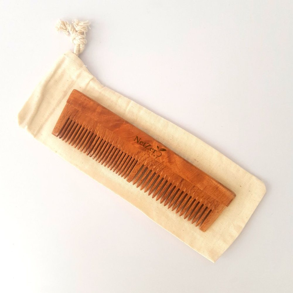 Neem Wood Comb Double Tooth