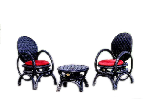 De'Dzines Handcrafted Eco-Friendly Arm Chair & Low Coffee Table Furniture Set for Living Room / Garden / Patio / Terrace / Bar / Pool Side (Set of 2+1) Indoor / Outdoor