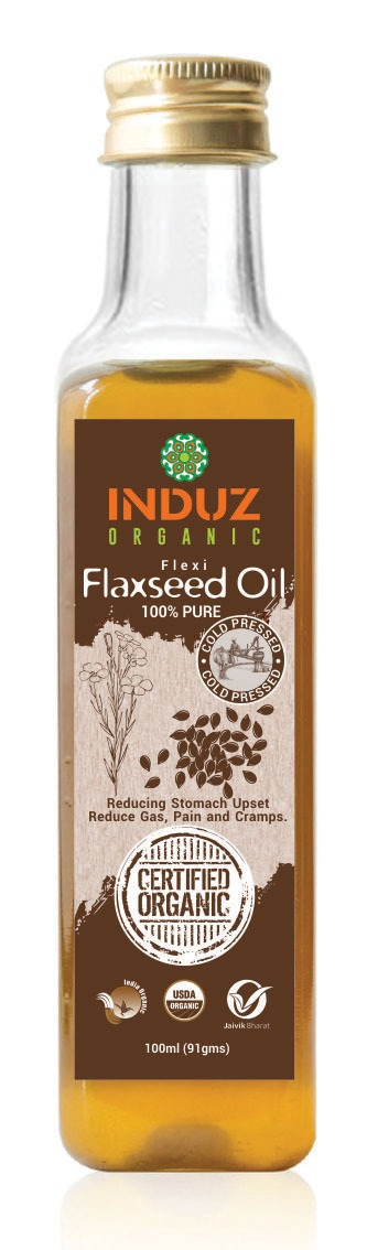 Organic Flaxseed Oil (Cold Pressed) - 100 ml