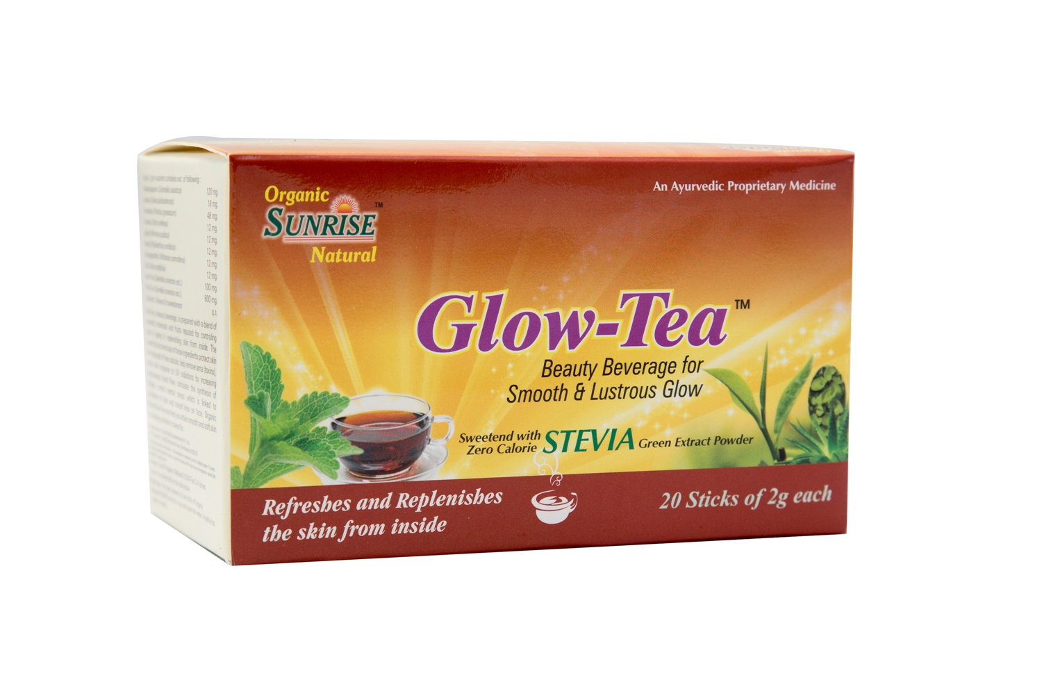 Glow Tea (Stevia) Formula of Ayurved - 20 satchets