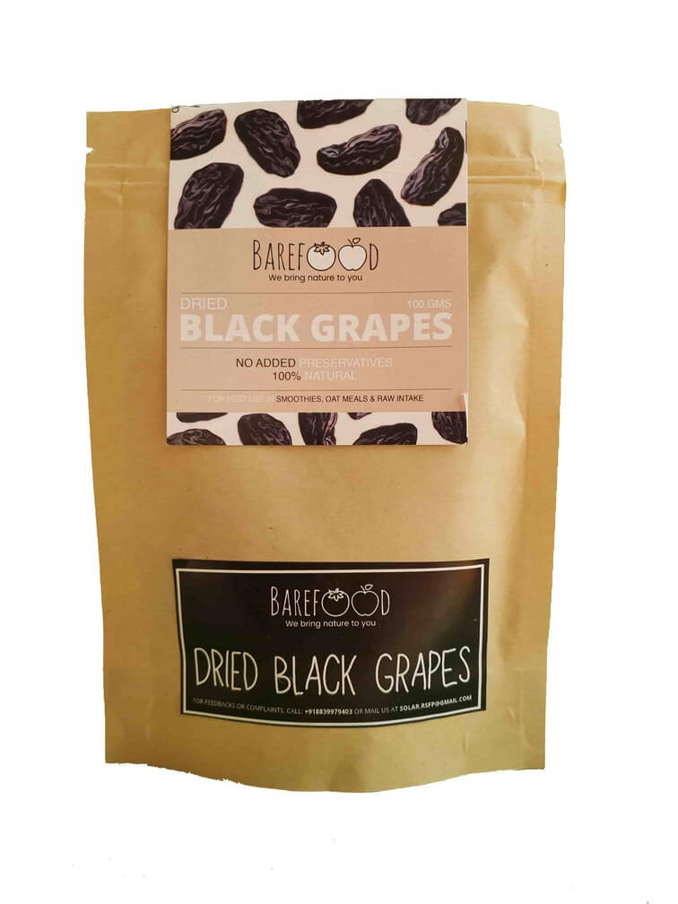 Dried Black Grapes (Pack of 3)