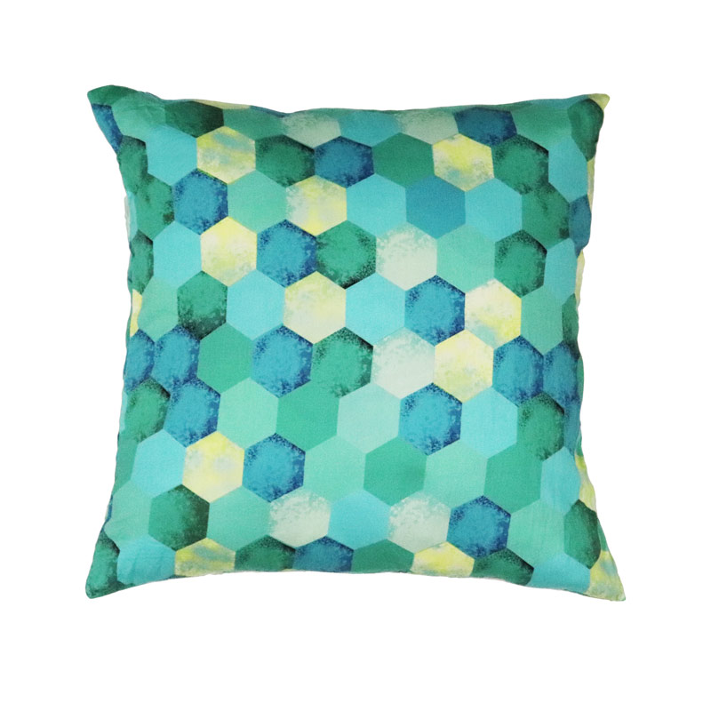 Turq Kaleidoscope Cushion Cover-18 inch