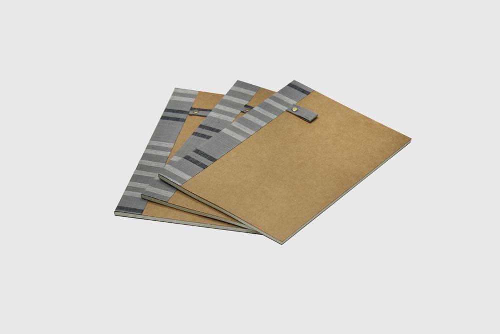 A5 Paperback Notebook - Set of 3 (Grey Double Line)