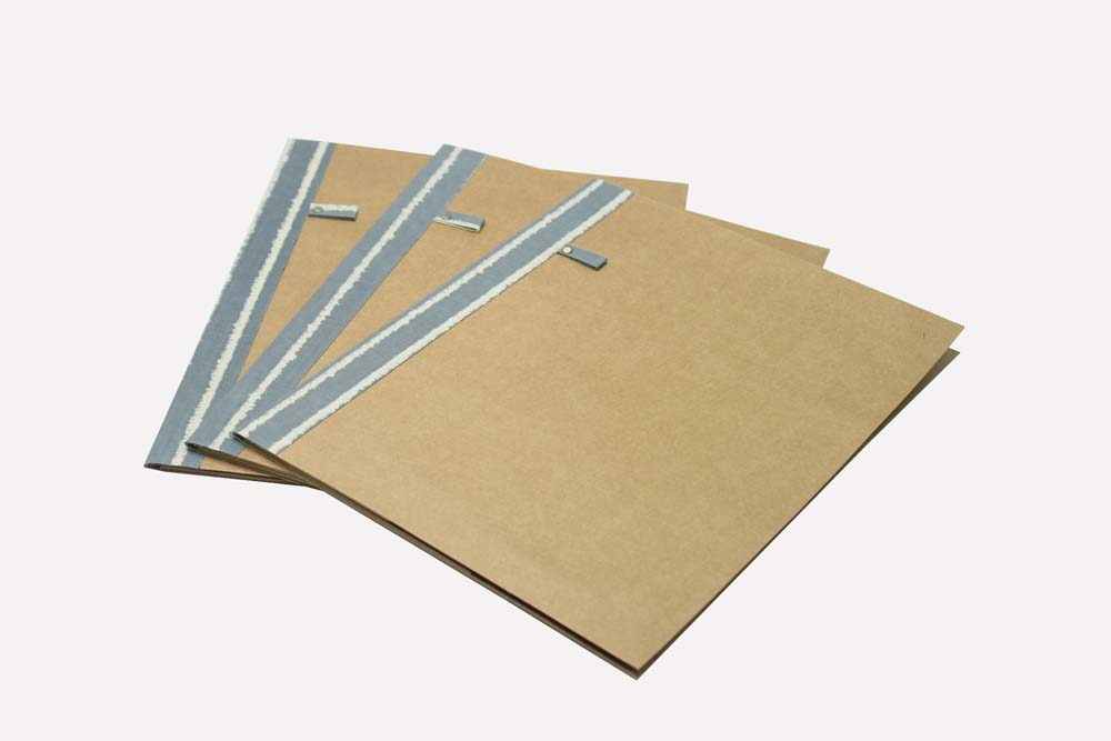 A4 File Folder- Set of 3 (Grey Single Lines)