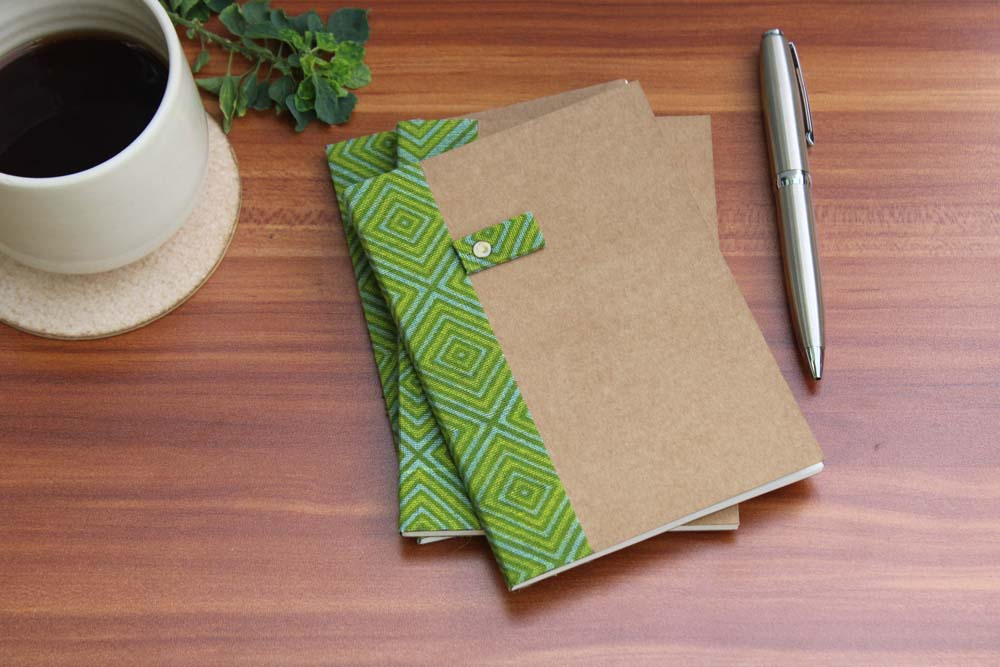 A6 Paperback Notebook - Set of 3 (Solid Sea Green)