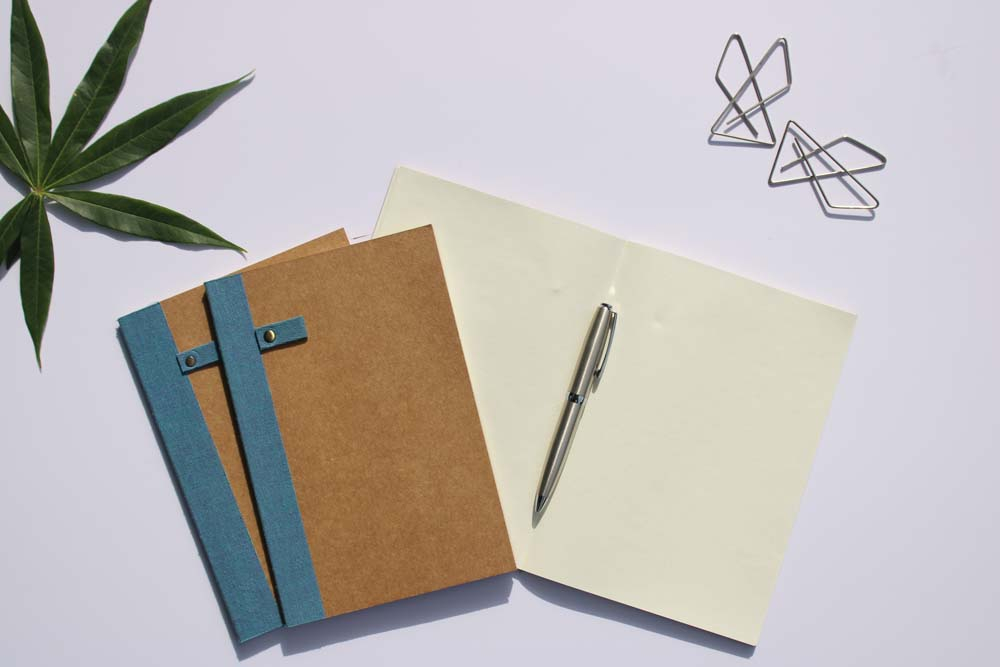 A5 Paperback Notebook - Set of 3 (Solid Blue)