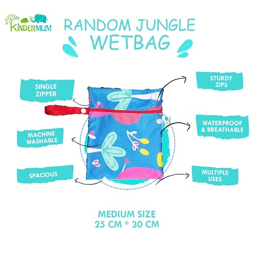 Random Jungle -Medium Kinder Wetbags