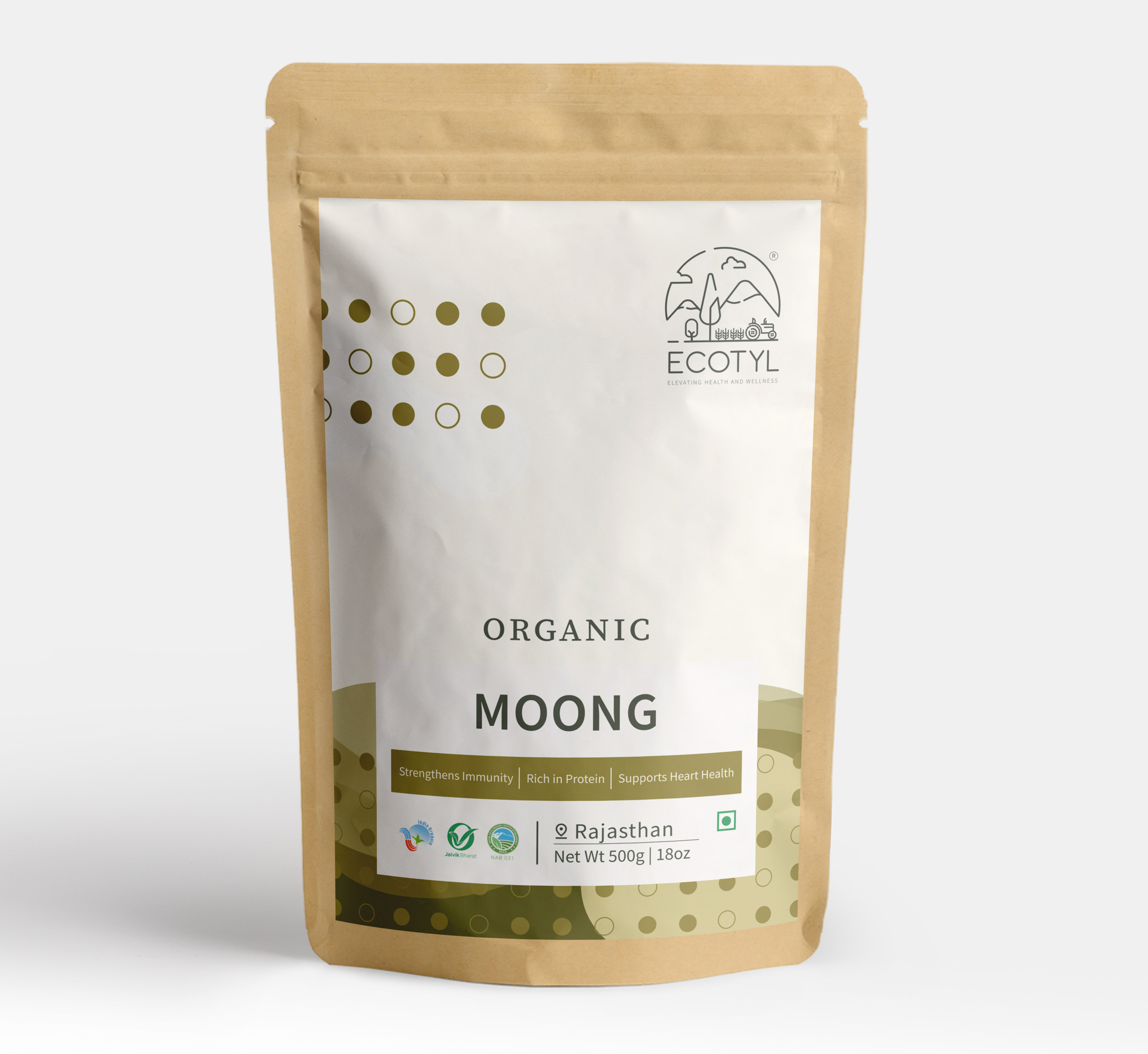 Organic Moong (Green) -  500 gms