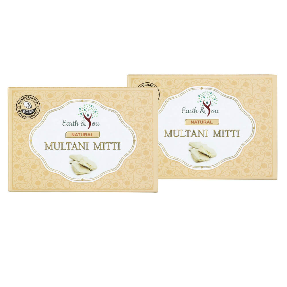 Natural Multani Mitti Soaps - (Set of 2)