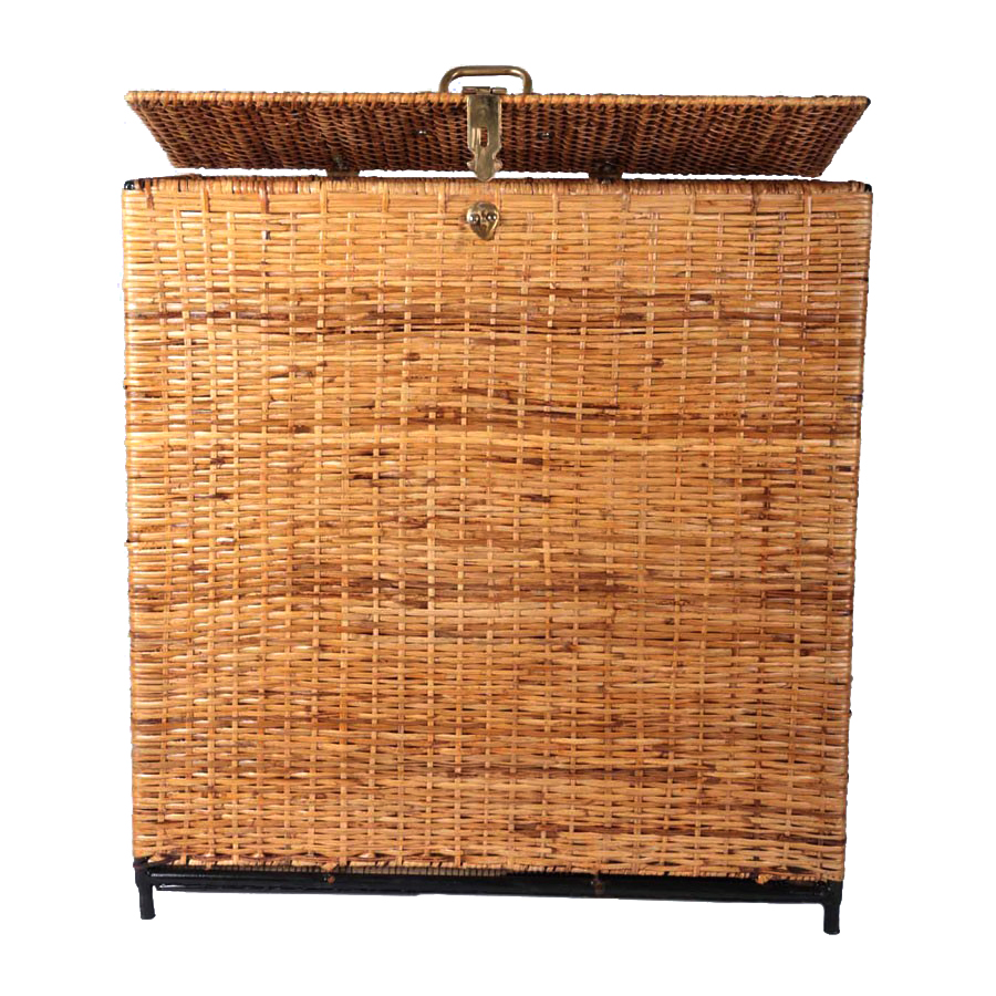 Eco-friendly Cane Laundry cum Storage Basket (Rectangle, Height: 21