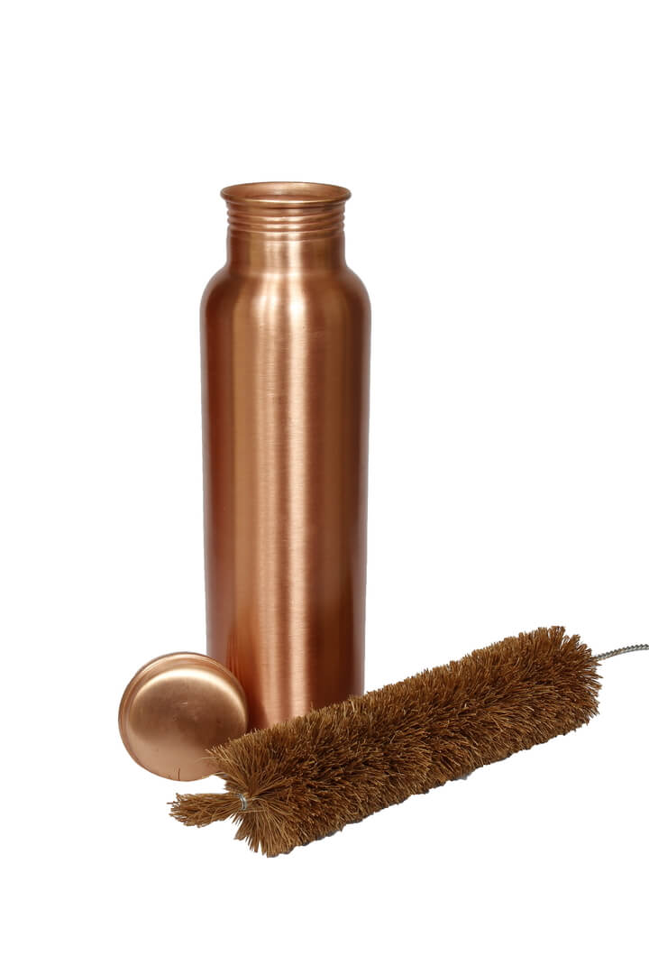 Taal Mell Plain Copper Bottle 1 Ltr Copper Purity Guarantee Certificate, Free Cotton Bag 