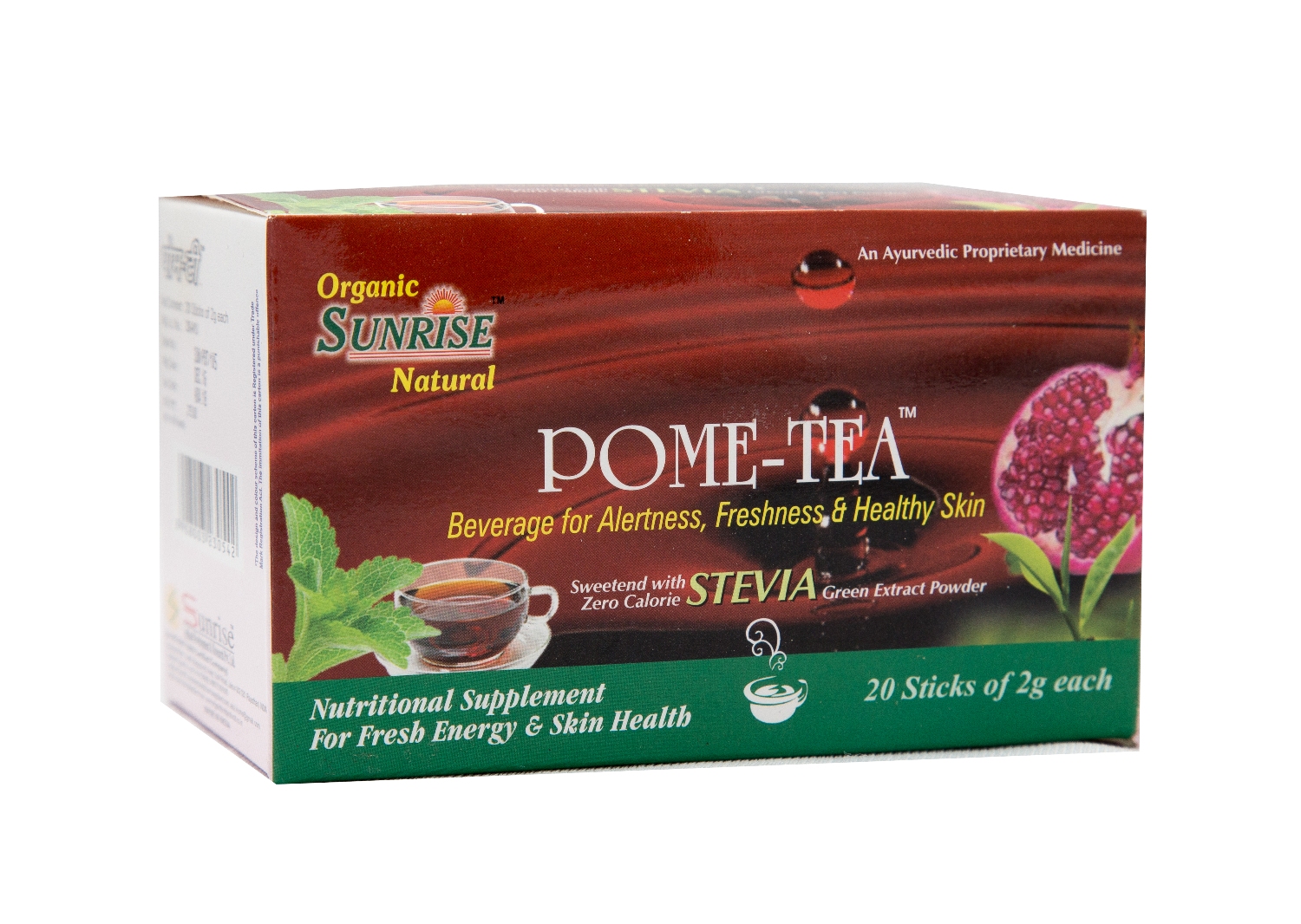 POM Tea (Stevia) Formula of Ayurved - 20 sachets