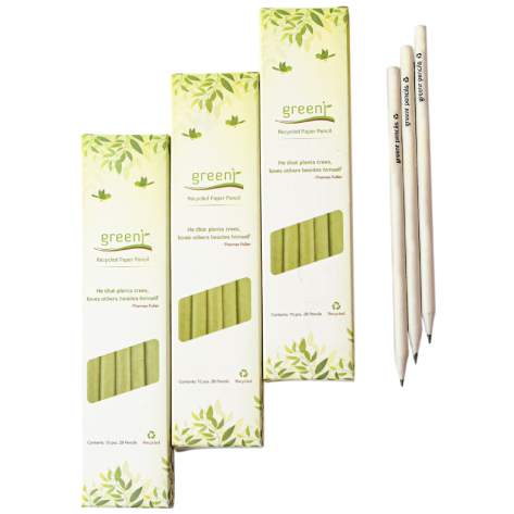 Eco-friendly Recycled Paper Pencil (Pack of 3)