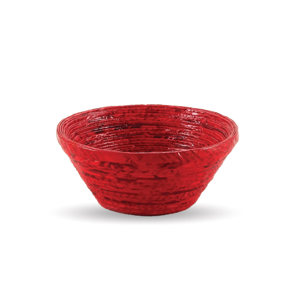 Rolled Round Bowl - XX Small (Red)