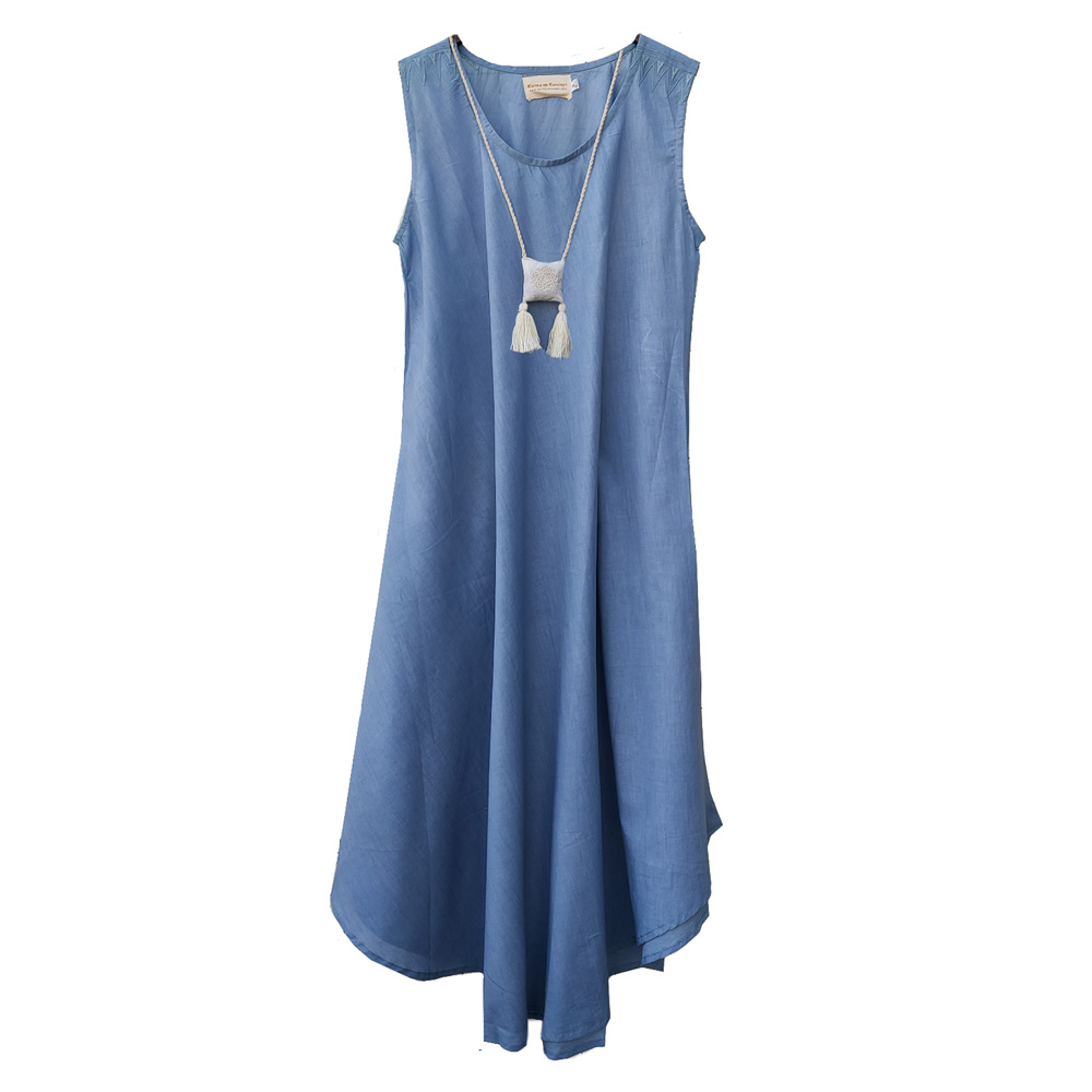 Simplicity Dress Bamboo Silk -INDIGO