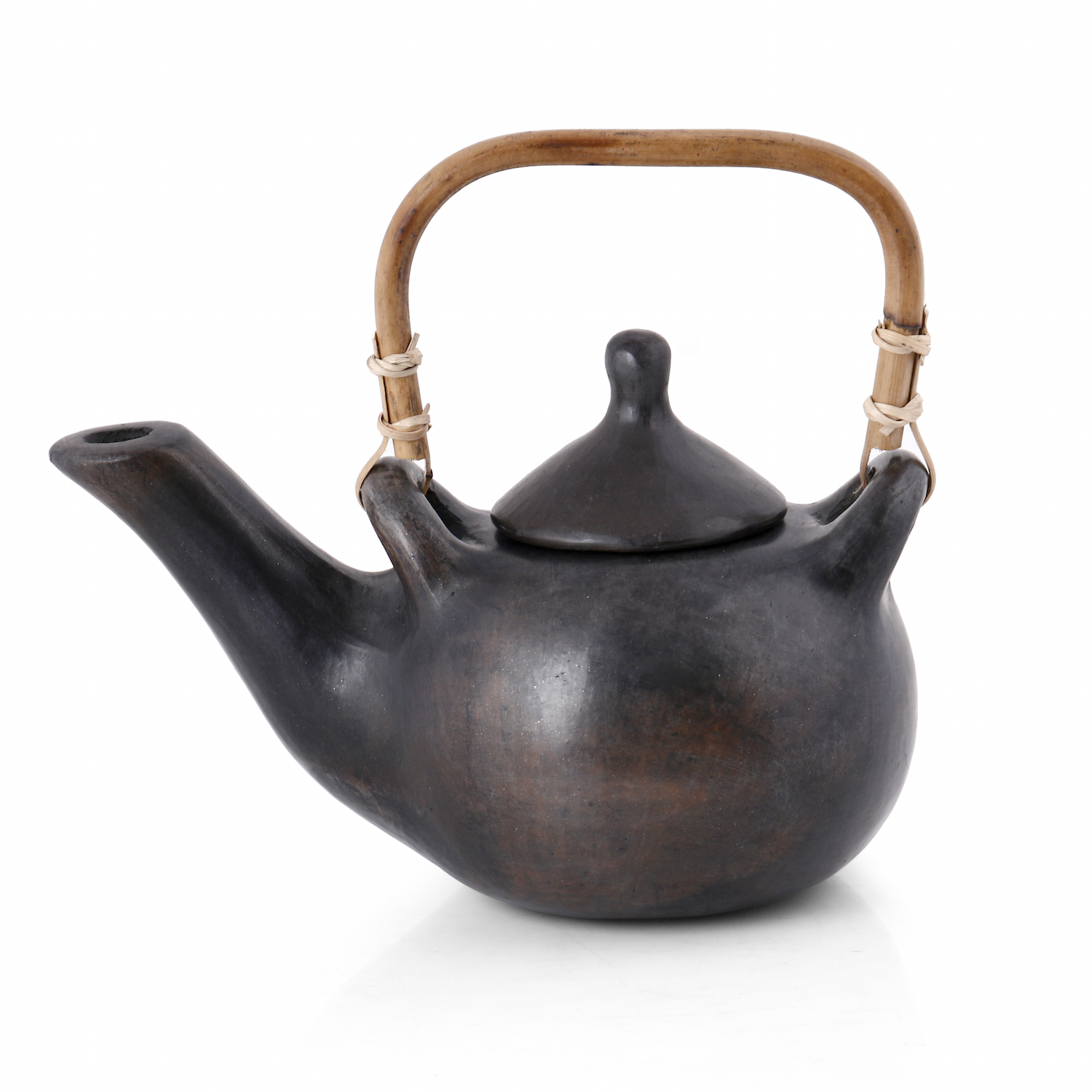 Manipur Pottery Stylish Cane Handled Eco Kettle