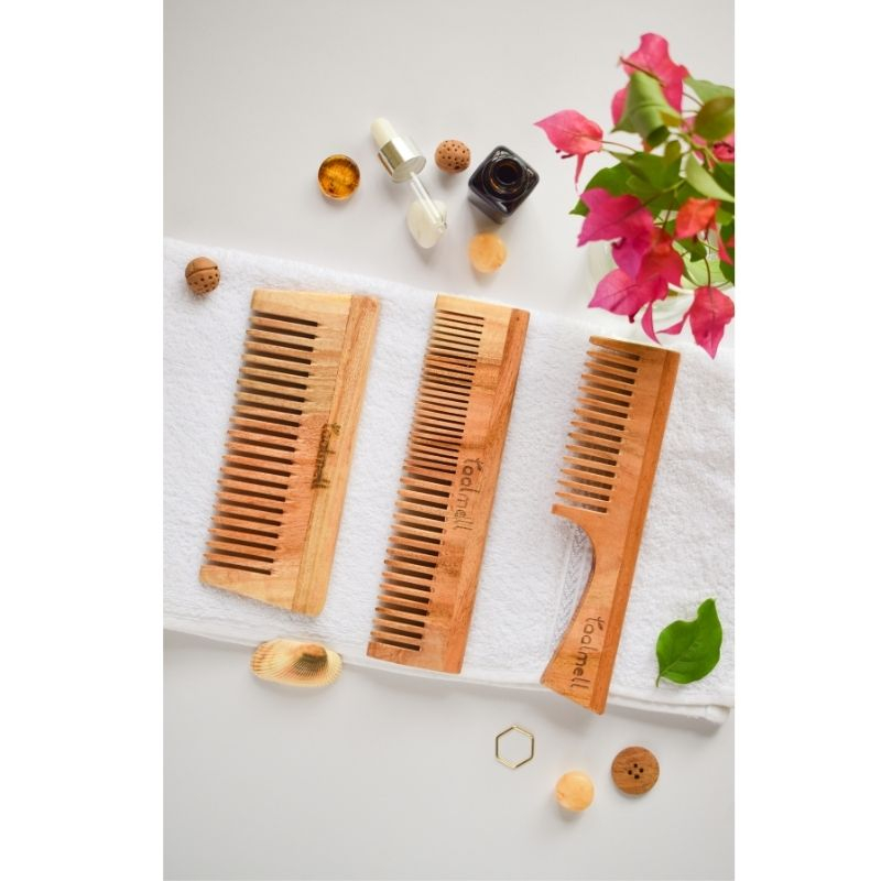 All About Hair Pack  (Dual tooth comb + Handle comb + Detangler comb) 