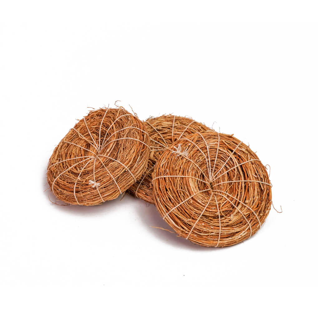  Vetiver Scrubber (Natural Loofah) - Set of 3